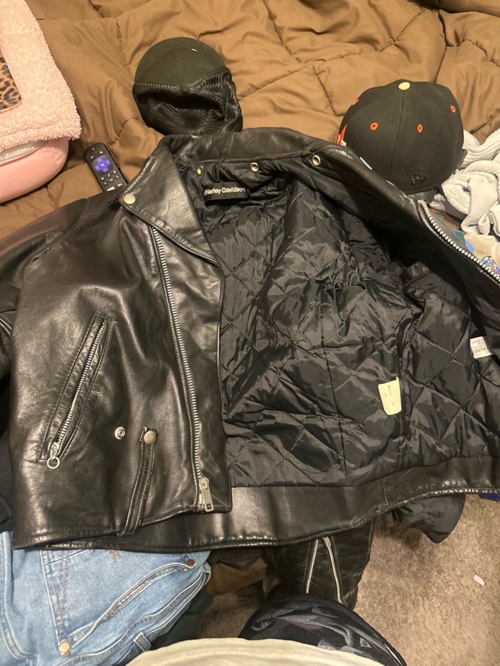 Harley-Davidson Black Leather Motorcycle Jacket